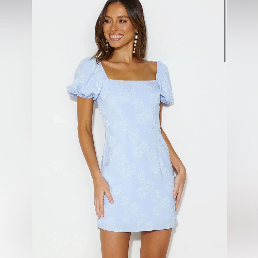 HELLO MOLLY light blue daisy mini dress